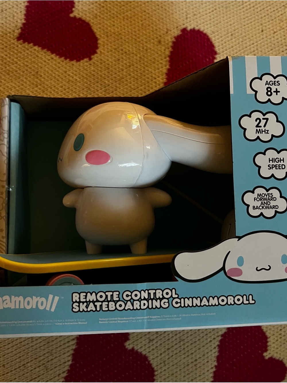 Cinnamoroll Remote Control Skateboarding Toy - White with Pink & Blue Accents